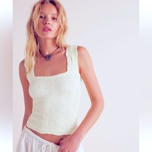 NWT Ivory Free People Love Letter Camisole M/L size.
